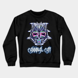 :2nd End; Designs Cannibal Cat Logo Crewneck Sweatshirt